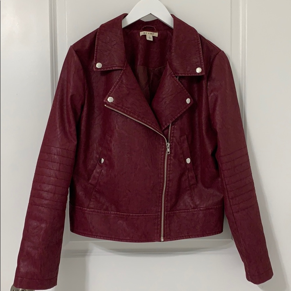 Francesca’s faux leather jacket